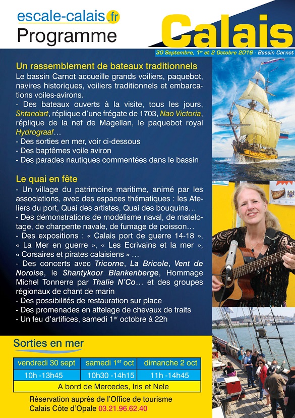 Document programme Escale à Calais 2016 Verso