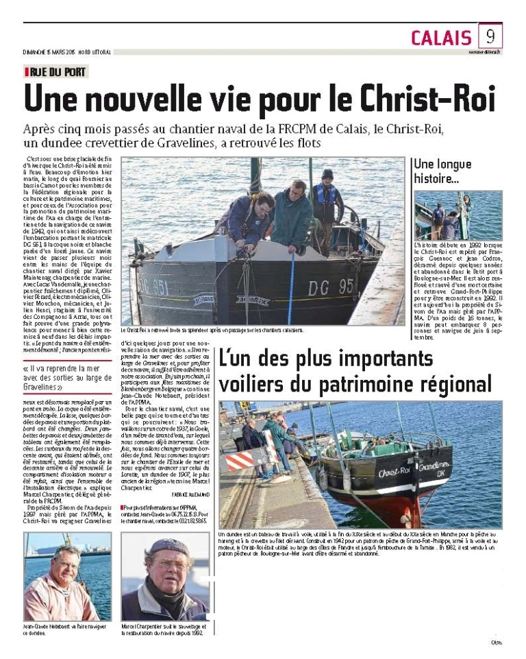 Article Nord Littoral du 15 mars 2015