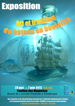 affiche  -  expo bateau en b - dunkerque2013 bd